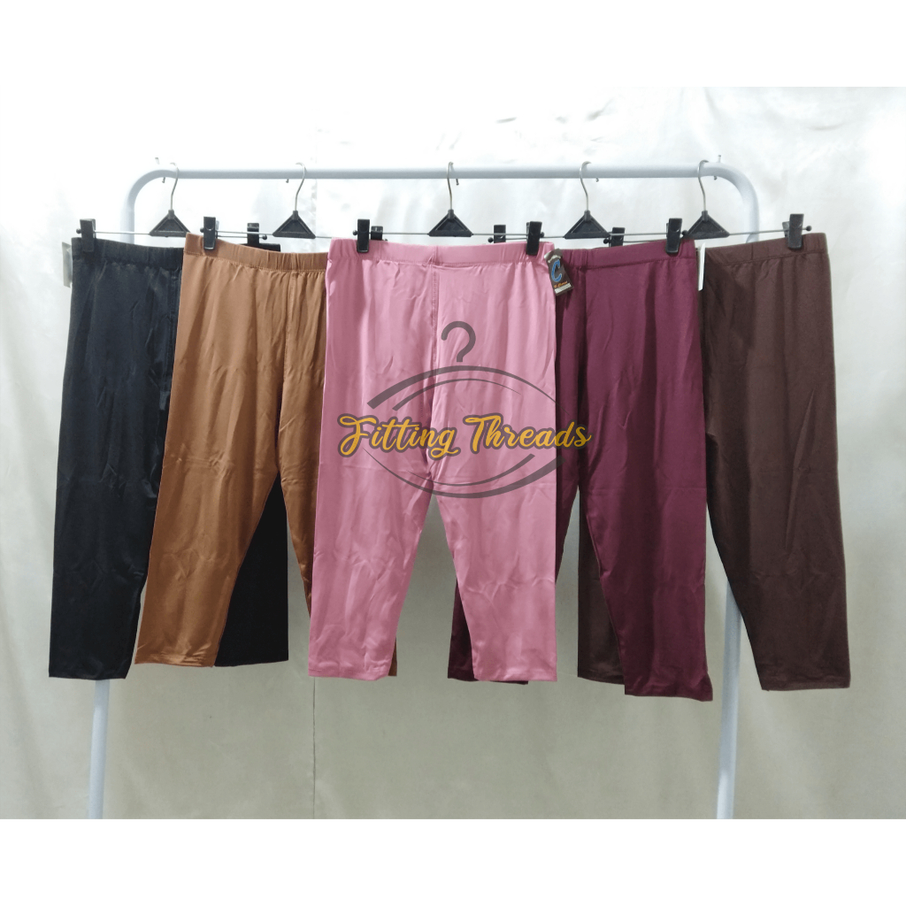 Celana Legging Polos Pendek 7/8  JUMBO / Leging Pendek 7/8 Licin Wanita / Lejing Pendek Cewek