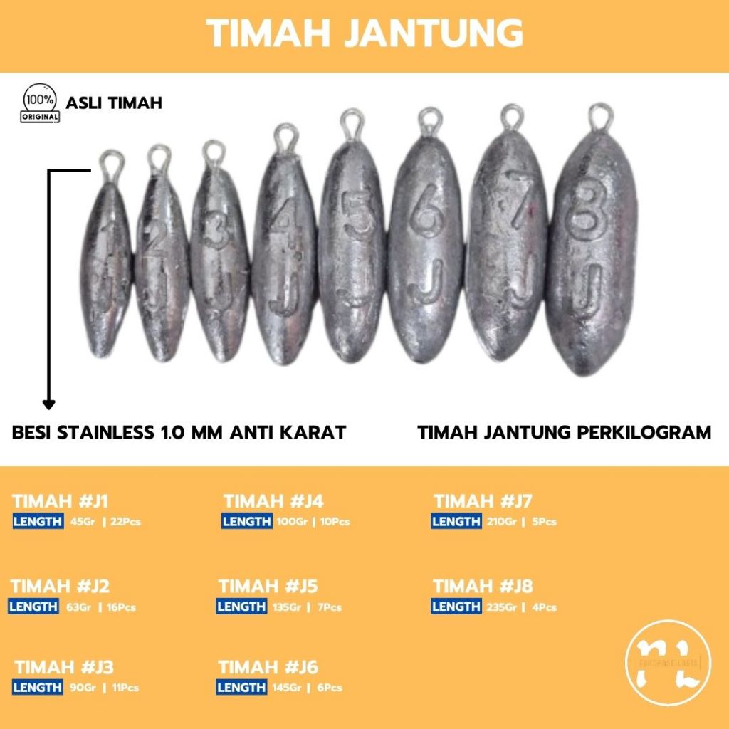 Timah Jung / Timah Pemberat Pancing Jaring MURAH