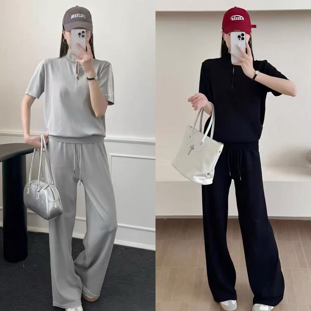 Setelan Rajut Import Set Wanita Pakaian Set Rajut Import Setelan Ootd wanita Terbaru Baju Set Wanita
