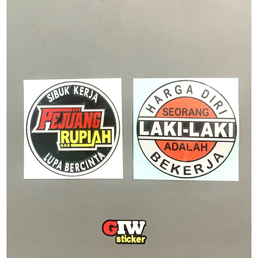 STICKER PEJUANG RUPIAH CUTING STIKER ASESORIS MOTOR, MOBIL