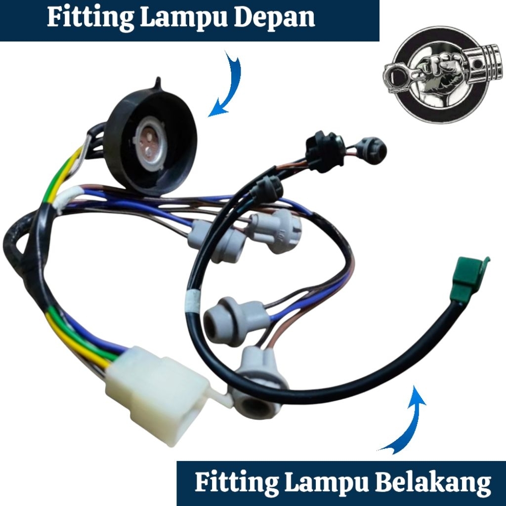 Paket 2 Item Kabel Pitting Fitting Lampu Mio M3 PNP Set Kabel Pitting Lampu Depan Dan Kabel Pitting 