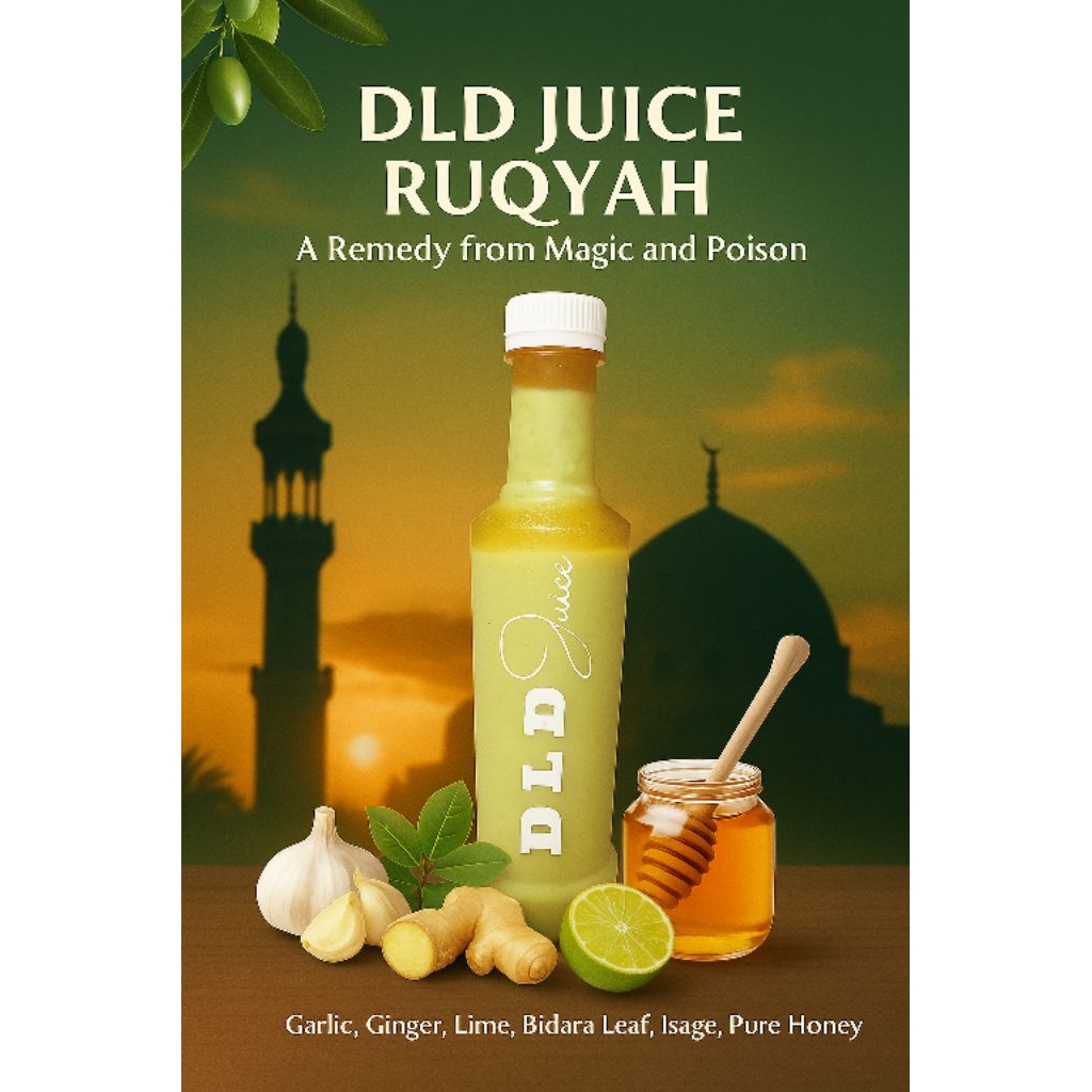 

DLD Juice Ruqyah/Jus Ginger/Jahe Garlic/Bawang Putih Lime/Jeruk Nipis Bidara Leaves/Daun Bidara Grape Vinegar/Cuka Amggur Pure Honey/Madu Ternaku