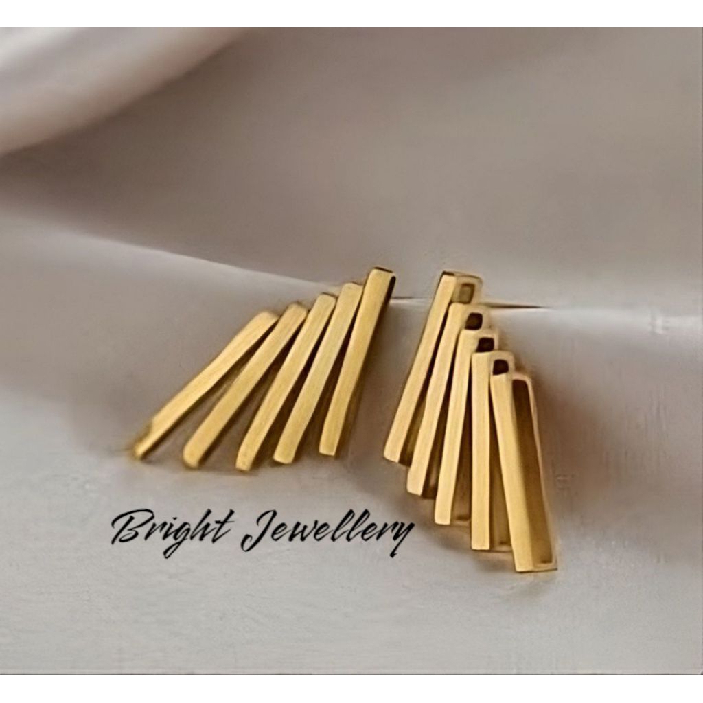 Anting balok gold planted 18k