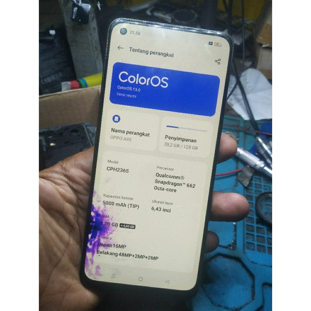 LCD OPPO A95 Original Copotan