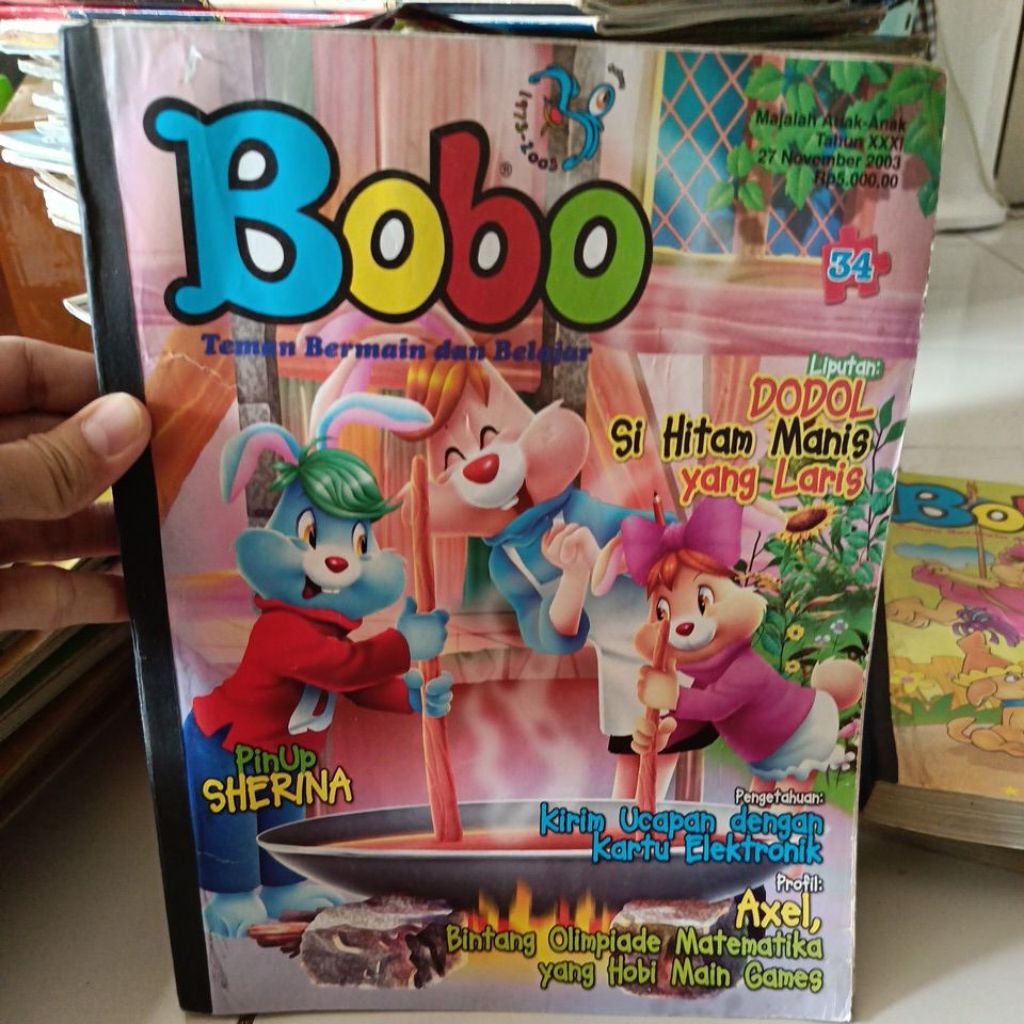 Bundel lakban majalah bobo isi 5 edisi  (34_2003)
