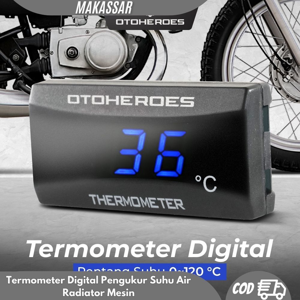Termometer Digital Pengukur Suhu Air Radiator Mesin