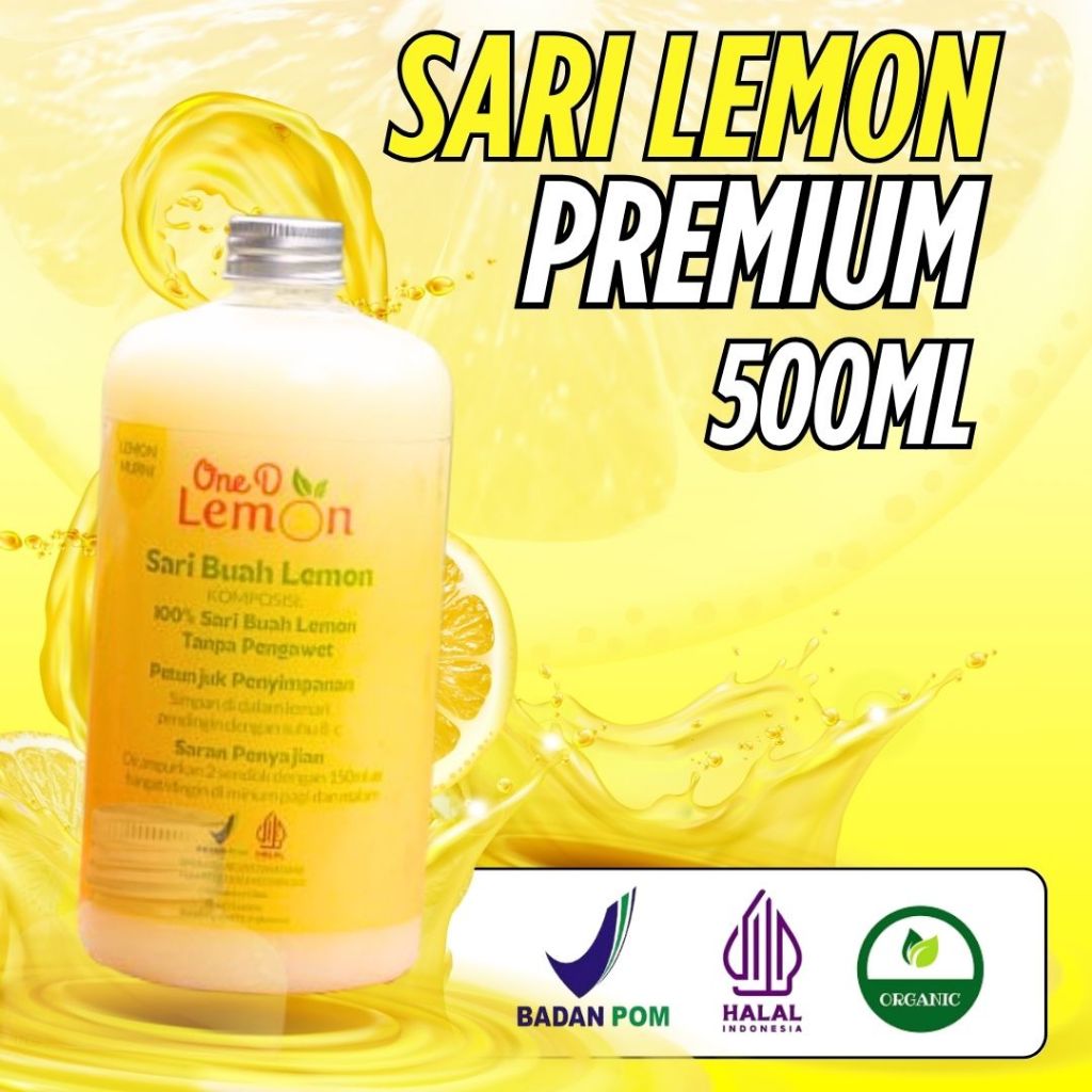 

ASLI! OneD Lemon - Sari Lemon Premium 500ML Lemon Asli Tanpa Campuran Lemon Pelangsing Badan Fresh