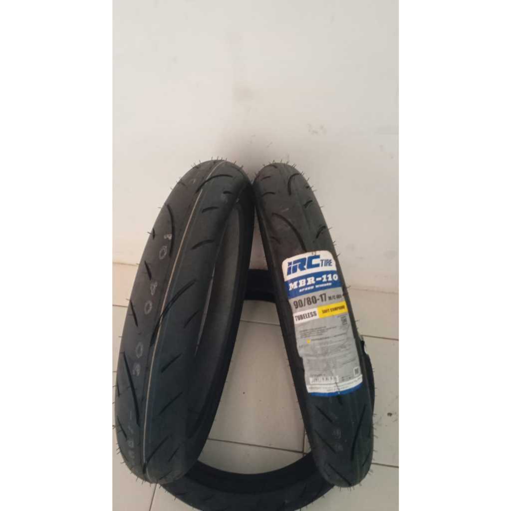 PAKET BAN MOTOR IRC MBR-110 90/80-17 & 110/70-17 SOFT COMPOUND TUBELES