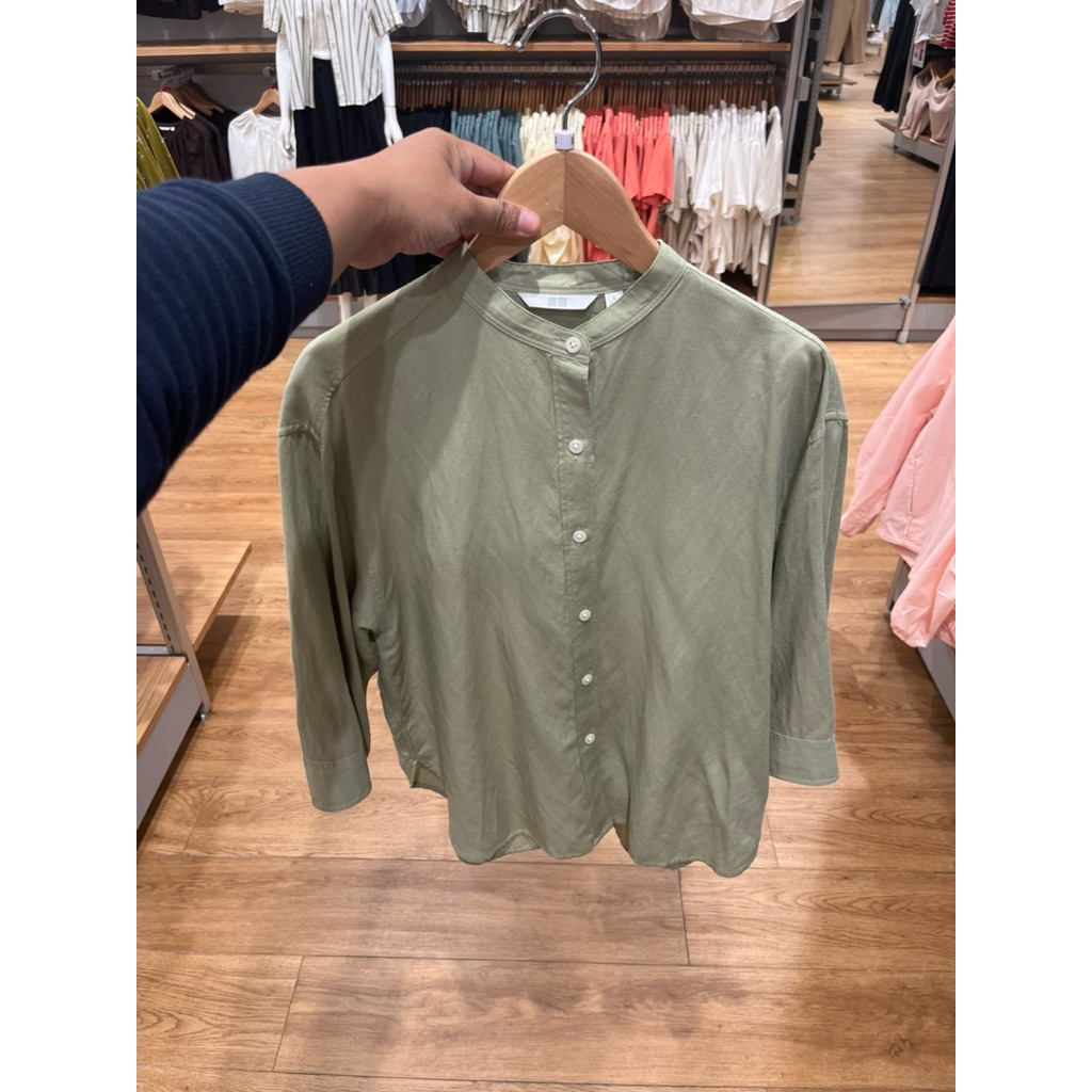 Kemeja Wanita Uniqlo Linen Blend Jastip