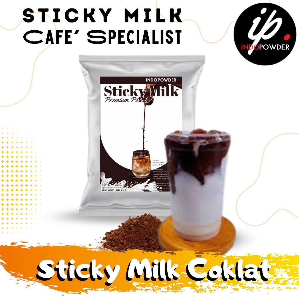 

Indopowder - Bubuk Minuman STICKY MILK COKLAT 1Kg Untuk Cafe, Waralaba, Resto dan Usaha Minuman