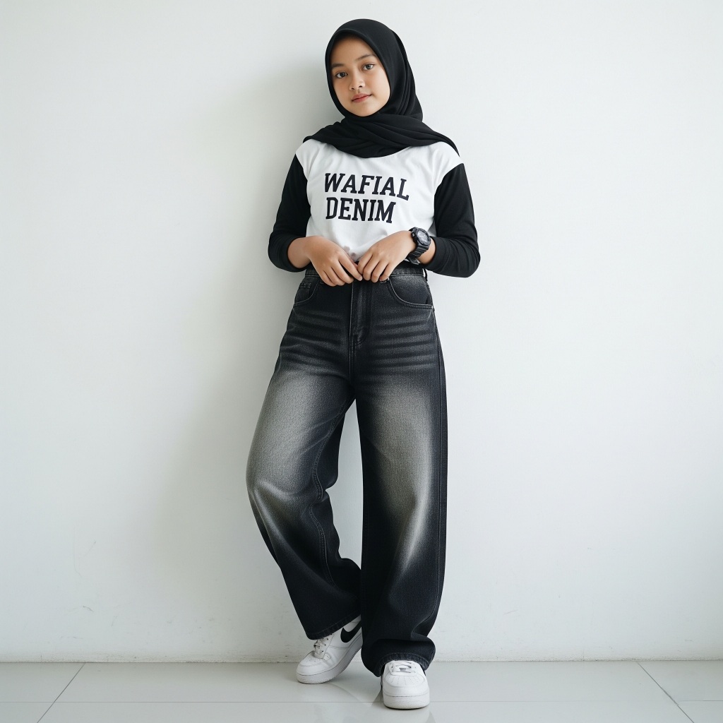 KULOT JEANS ANAK TANGGUNG 8 - 14 TAHUN / CELANA KULOT JEANS ANAK PEREMPUAN / CELANA PANJANG JEANS AN