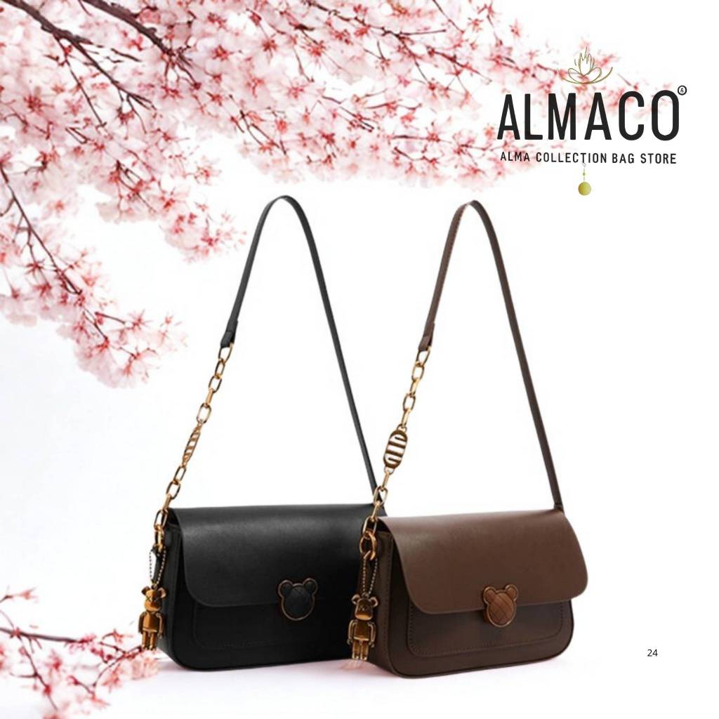 TAS SLINGBAG PREMIUM ALMACO 1008 — BEAR CHARM Geoge Bandi Ori Cute, Stylish & Multifungsi