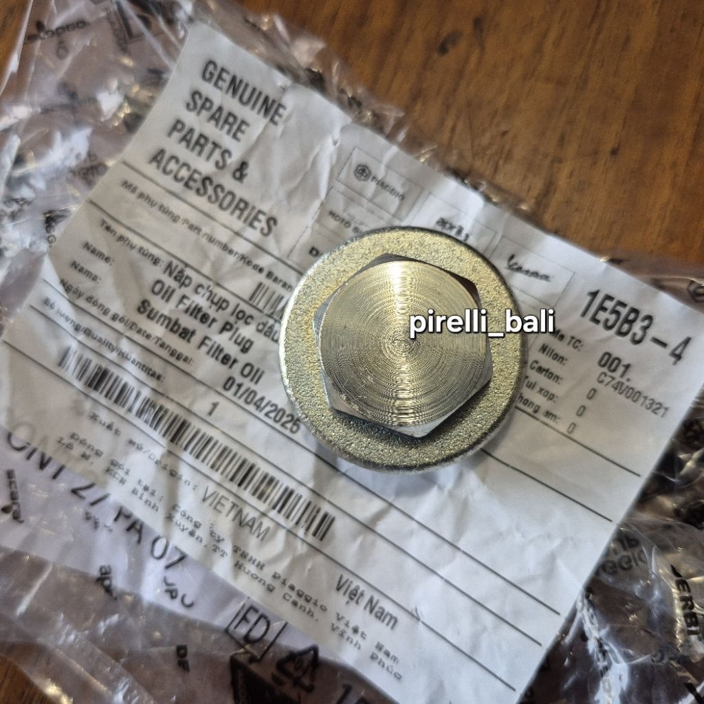 Baut Tap Oli Mesin LX Vespa S Sprint Primavera Liberty GTS type 2v 3v Iget