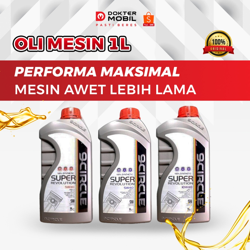 Oli Mesin Mobil Terbaik 9 Circle Synthetic Engine Oil Wert Plus 1L 5W30 5W40 10W40