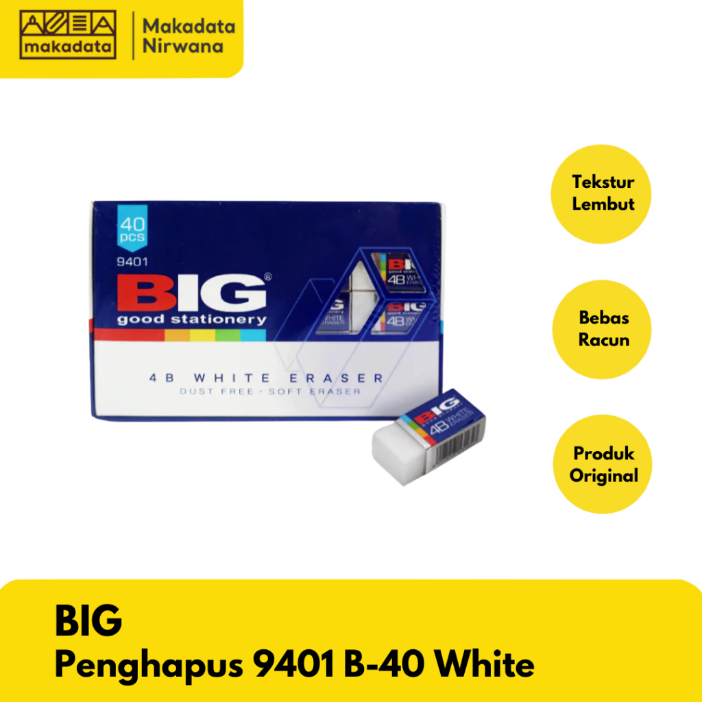 

BIG ERASER/PENGHAPUS/STIP 9401 B-40 WHITE (1 PCS)