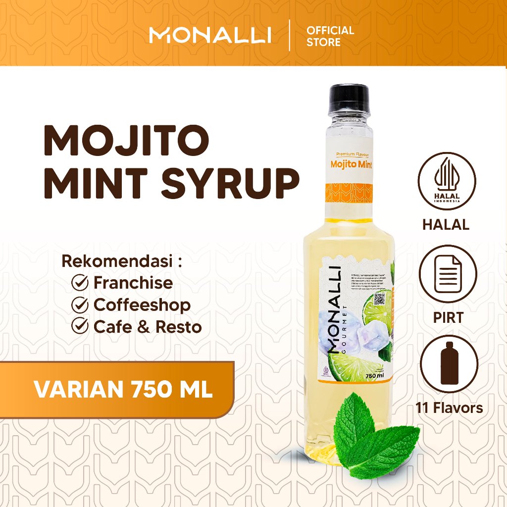 

Monalli - 750ml / Syrup Mojito Mint / Syrup Premium Mojito / Syrup Mint / Sirup Kopi