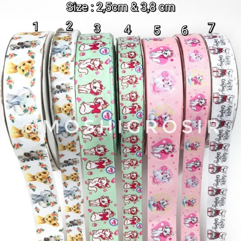

PER 1 METER - PITA HAMPERS / PITA KADO /PITA MOTIF ANIMAL / PITA GROSGRAIN BINATANG