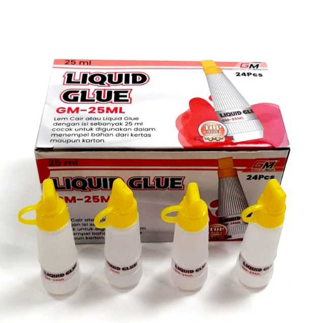 

Grosir Per 1pcs Lem Glue Cair Botol Perekat Serba Guna GM-25ML