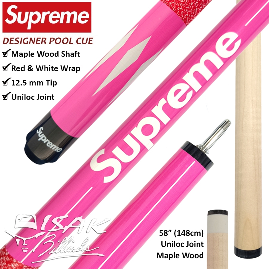Supreme Pink Pool Cue Stick - 12.5mm Stik Billiard Import ISAK Biliar