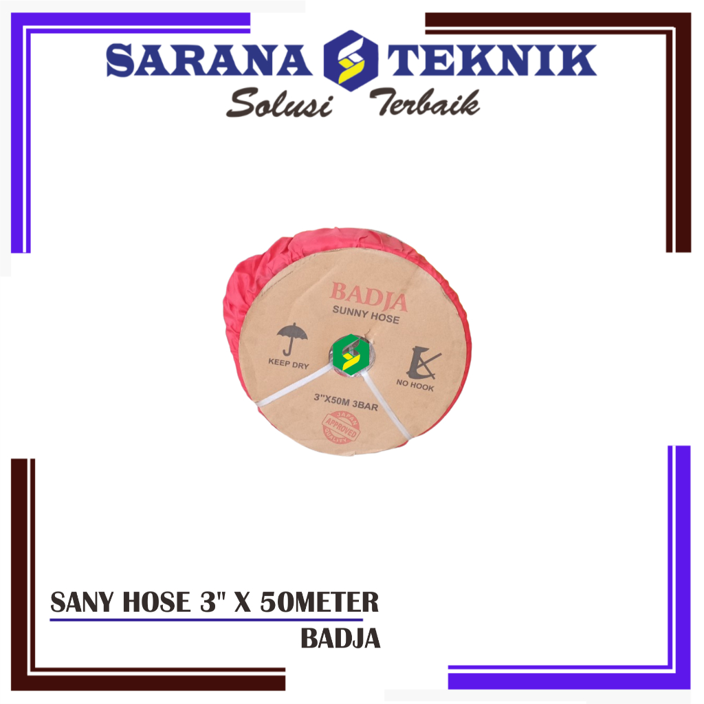 SANY HOSE /  SELANG IRIGASI POMPA SAWAH BAHAN PVC SEMI KARET TEBAL 3 INCH BADJA JUAL ECER