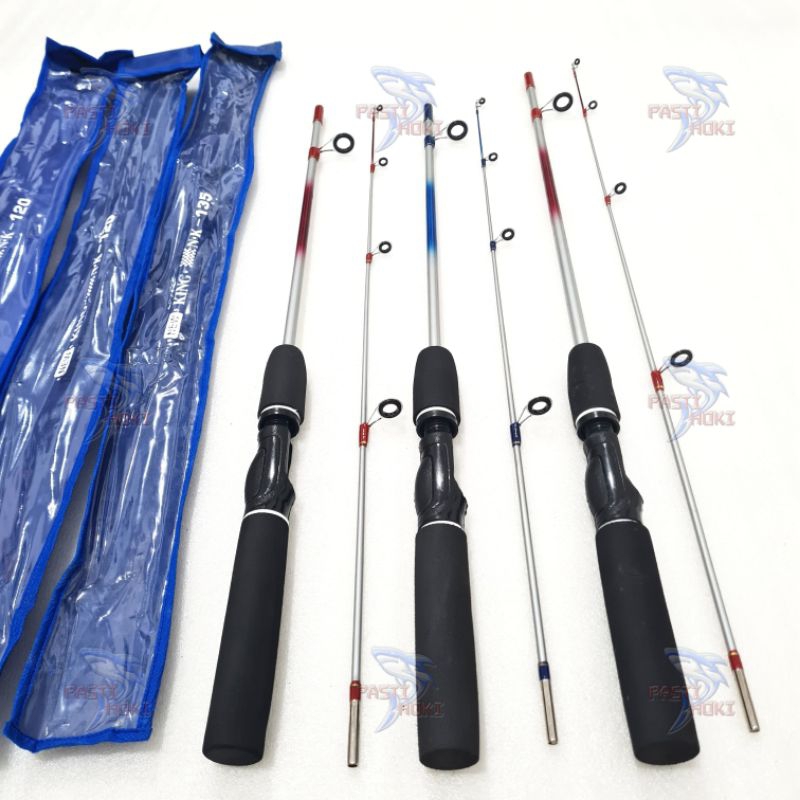 Joran fiber new king 120 135 bawah hollow atas solid