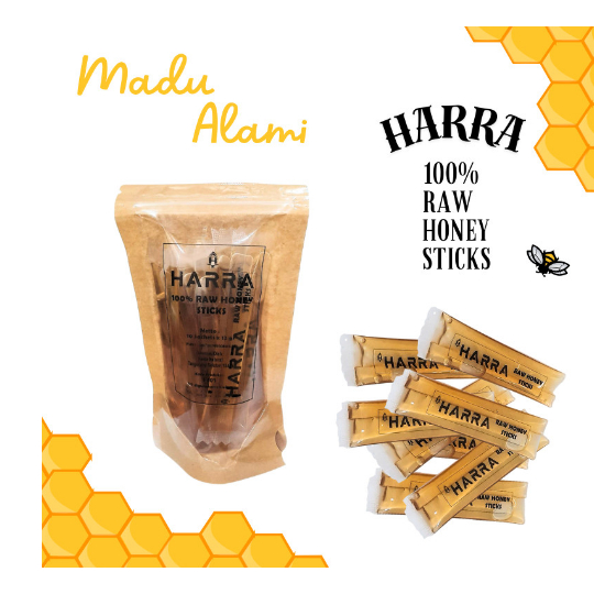 

rickydarman00 - Madu Alami HARRA 100% Raw Honey Sticks I Madu Multiflora Asli Murni Sachet Praktis Enak Bergizi I Madu Anak
