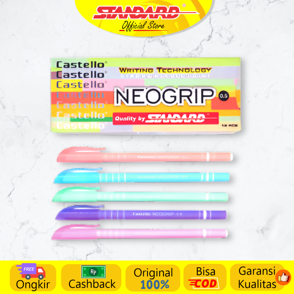

Standard - Pen AE7 Castello Neogrip 0.5 ( Pulpen, Pena, Ballpoint )