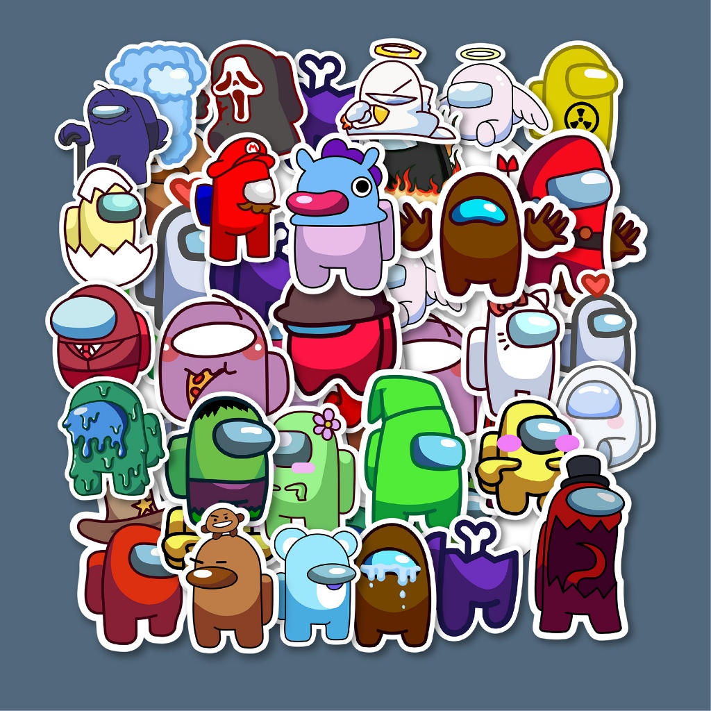 

STICKER PACK AMONG US | TAHAN AIR | CUTTING | HELM LAPTOP KACA KOPER CASING HP