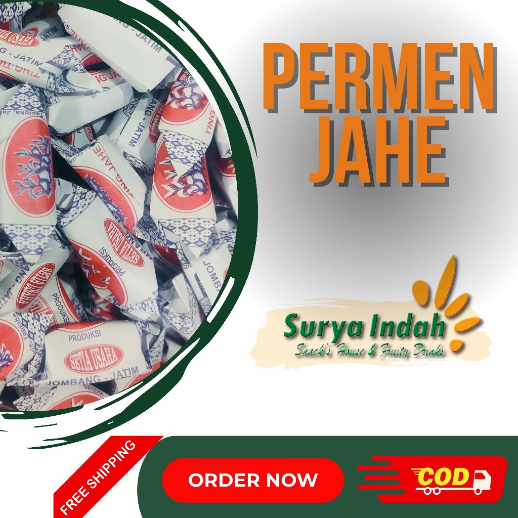 

Permen Jahe Los per 100gr Kwalitas Premium Surya Indah Jombang