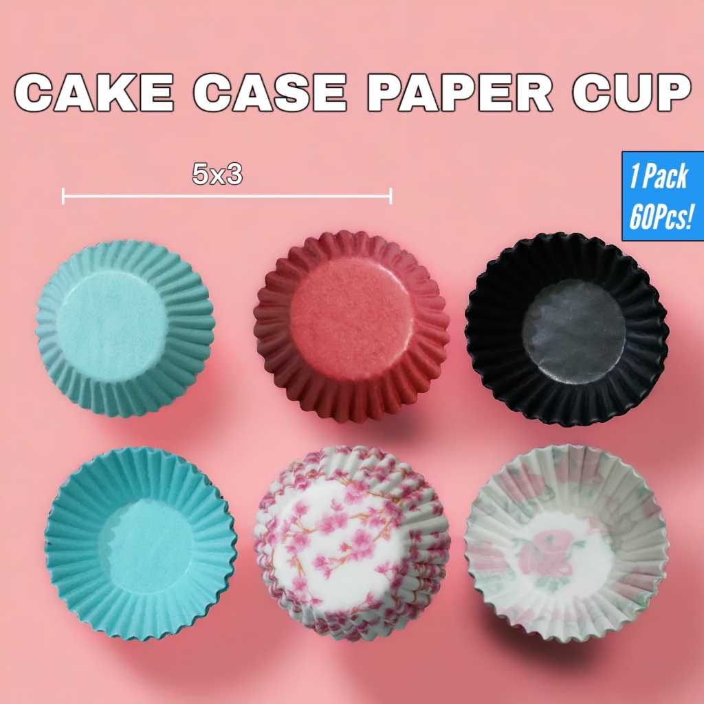 [Isi 60] Kertas Kue / Cake Cases / Kertas Cupcake Muffin Baking Cup / Paper Cup / Cup Kue Kertas