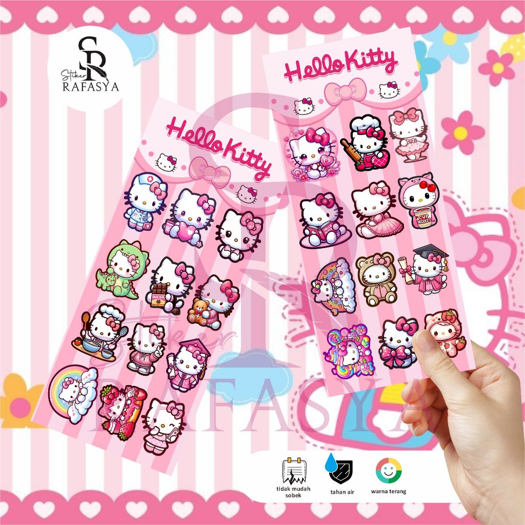 

Stiker koleksi kartun hellokitty ( hello kitty ) - stiker lucu vinyl tahan air