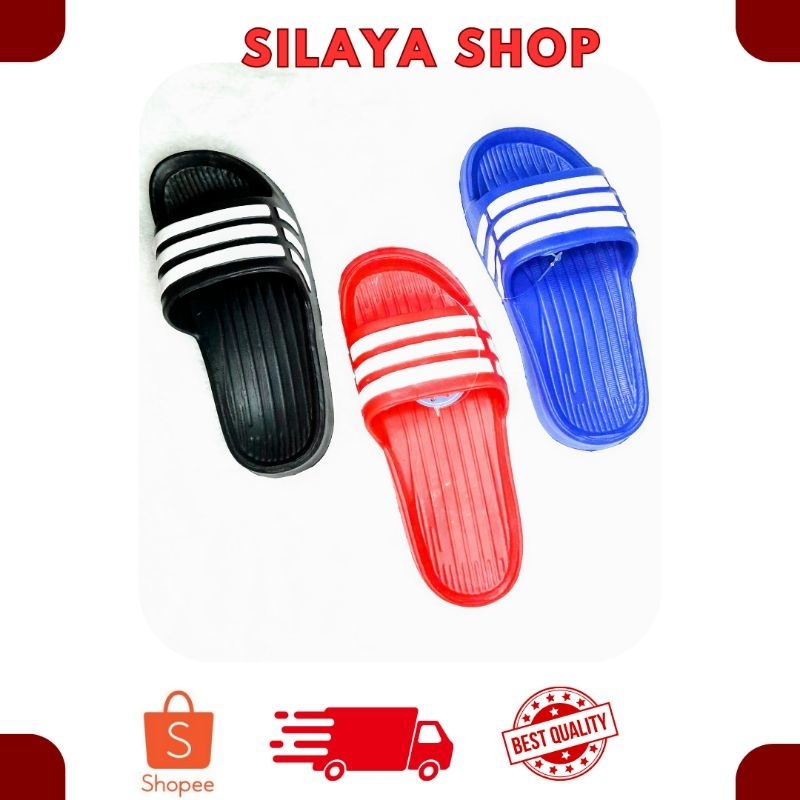 SANDAL PRIA & WANITA GARIS TIGA MOTIF ORIENTAL/SANDAL SELOP ORIENTAL TERMURAH / SANDAL CASUAL