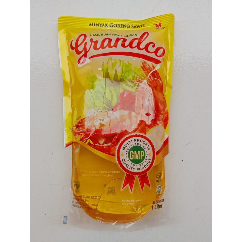 

Minyak Goreng Grandco 1 liter reffil Exp date : 13/01/27