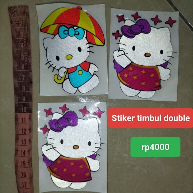 

STIKER TIMBUL HELLO KITTY BAHAN DOUBLE CUTTING REFLEKTIF