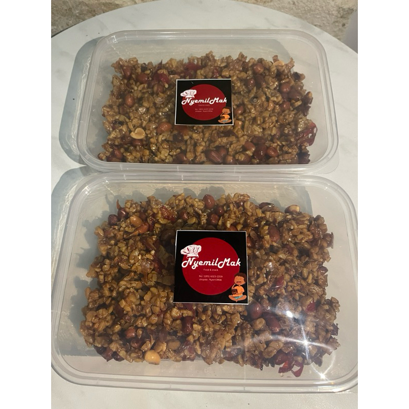 

Kering tempe kacang kentang pedas manis