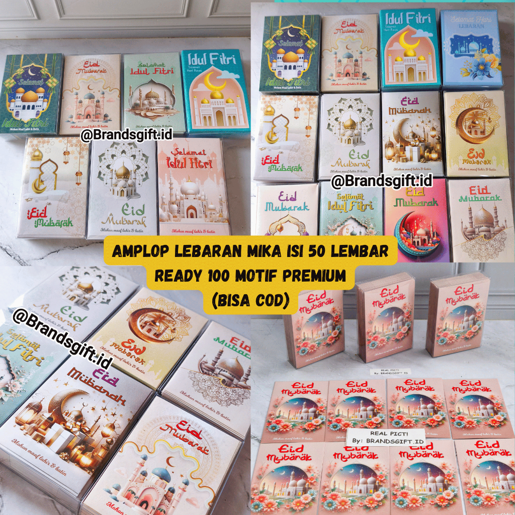

[BOX MIKA ISI 50] AMPLOP ANGPAO LEBARAN IDUL FITRI PREMIUM IMPORT ISI 50 LEMBAR
