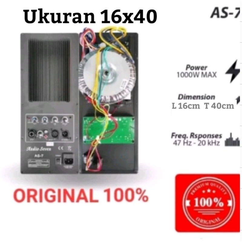 Power Kit Mesin Speaker Aktif 1000 Watt Audioseven AS7 Model Huper Original