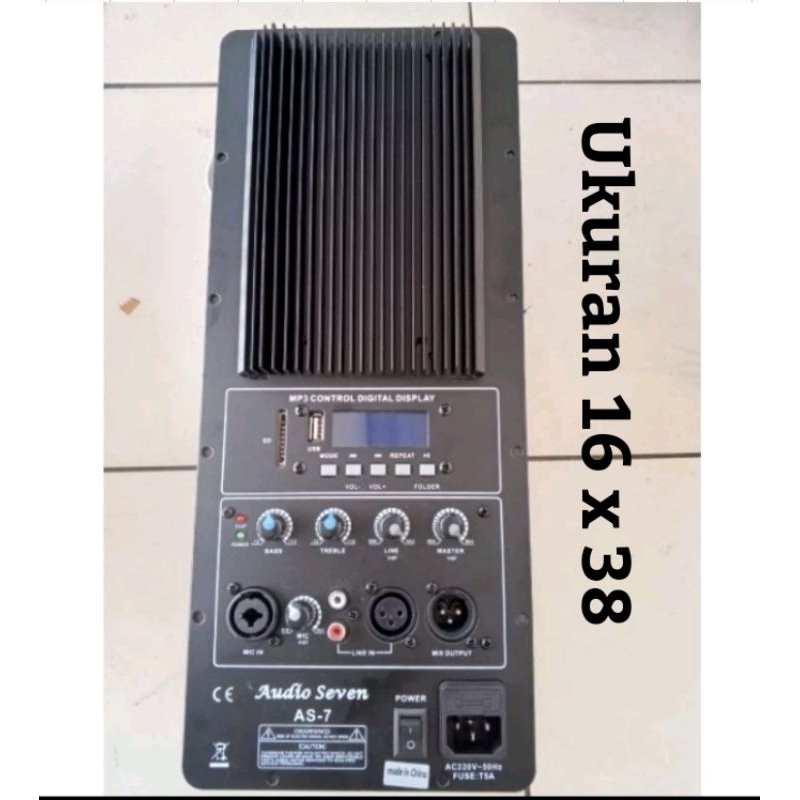 Power kit Mesin Speaker Aktif 1000 Watt Audio seven AS-7 Display Bluetooth USB Original