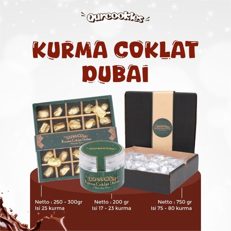 

Qurcookies Kurma Cokelat Dubai Coklat Matcha Kunafa Peanut Hampers Refill Toples