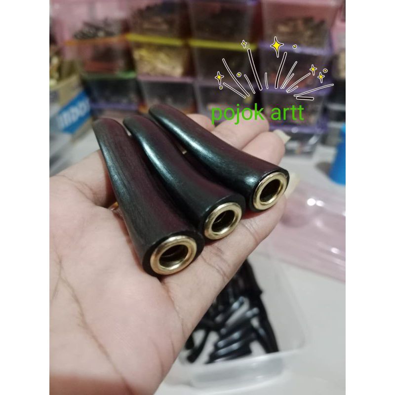 Sedotan Pipa Cangklong Once Kayu Hitam Super Lengkung Asli Ori