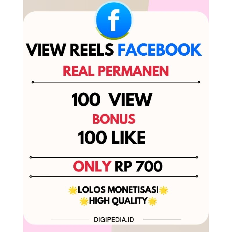 views reels Facebook Pro (auto monetisasi) real permanen