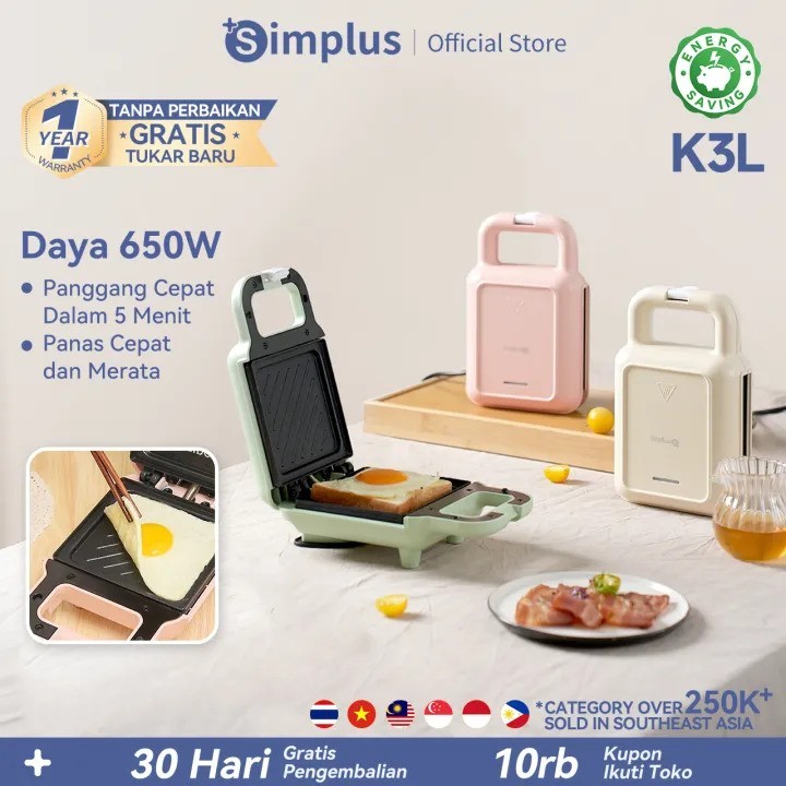 Simplus Pemanggang Roti Toaster Low Watt 650W