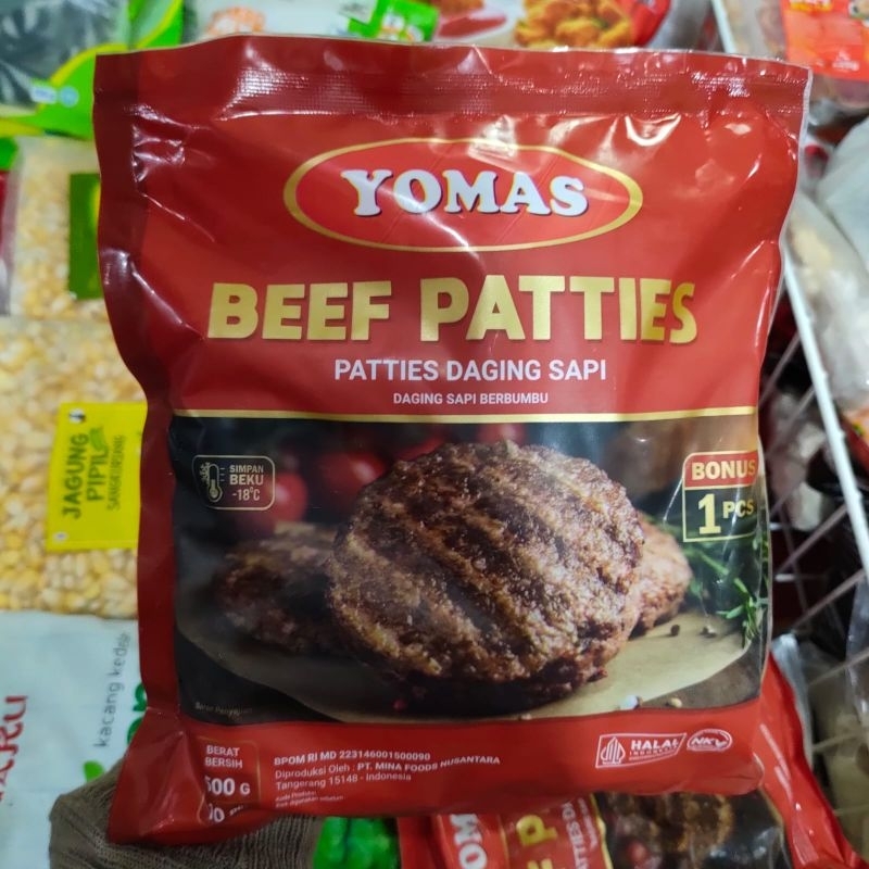 

YOMAS BEEF PATTIES 500GR