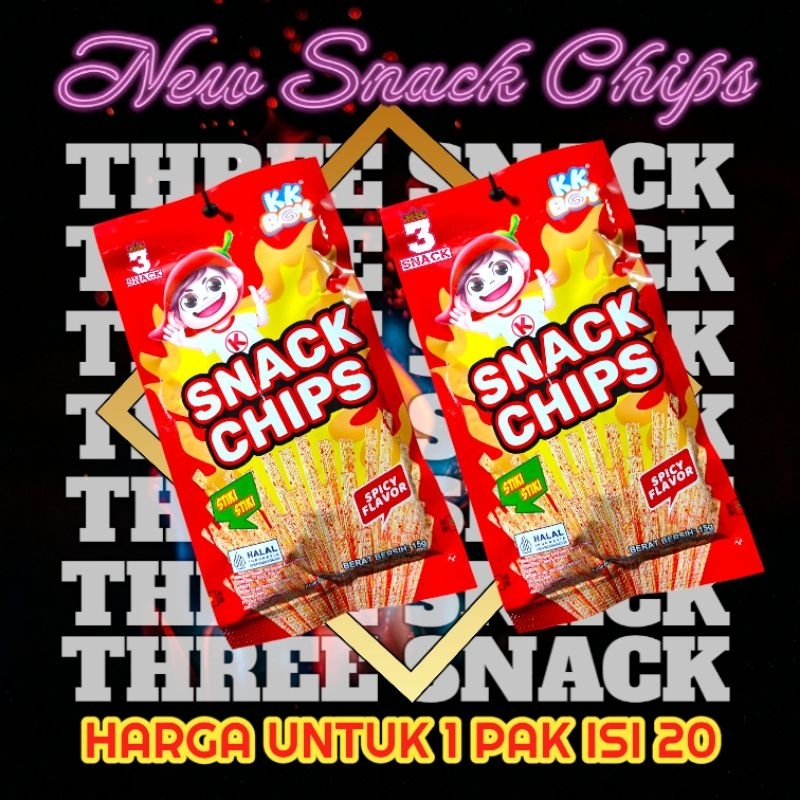 

1 BOX SNACK CHIPS RASA PEDAS ISI 20 PCS