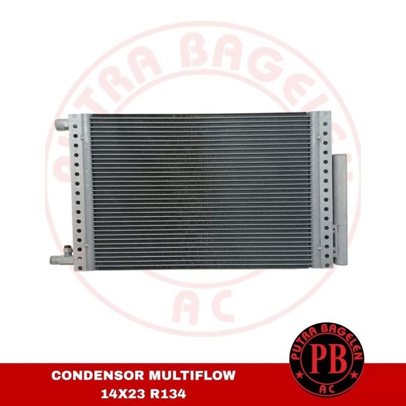 condensor kondensor ac mobil universal r134 multi flow 14x23 + dreier