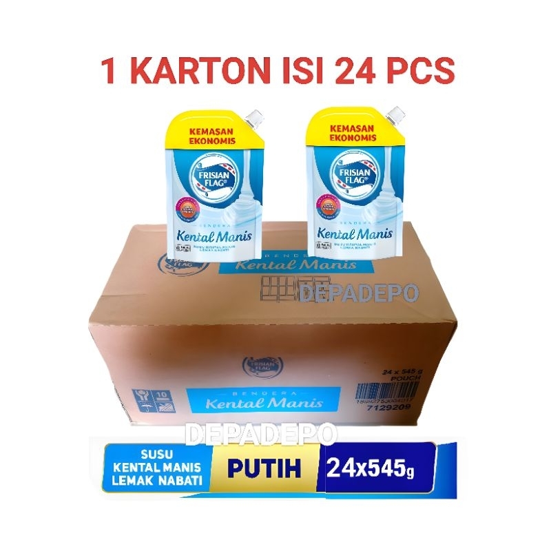 

Frisian Flag Pouch 545 gr x 24 pcs - 1 Karton / 1 Dus Susu Kental Manis Premium