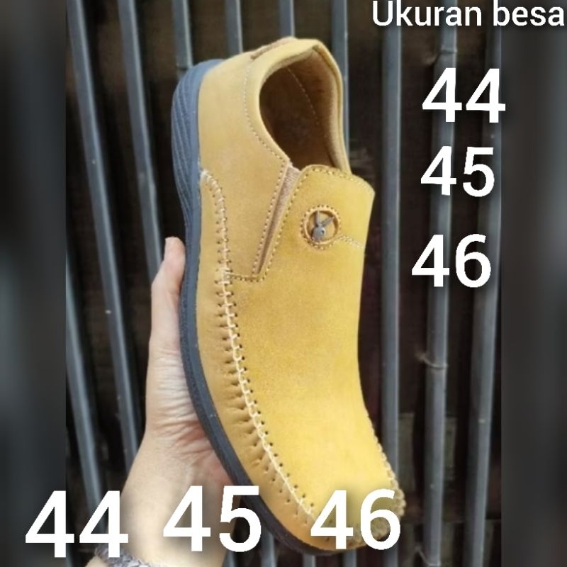 sepatu big size kulit sapi asli