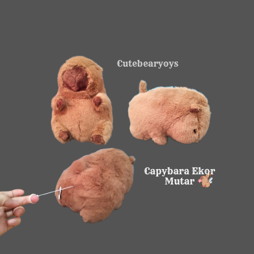 Boneka Kapibara Ekor Muter Animal Capybara Kipas Ekor Mutar Cute