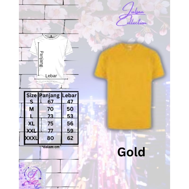 Kaos Polos Gold