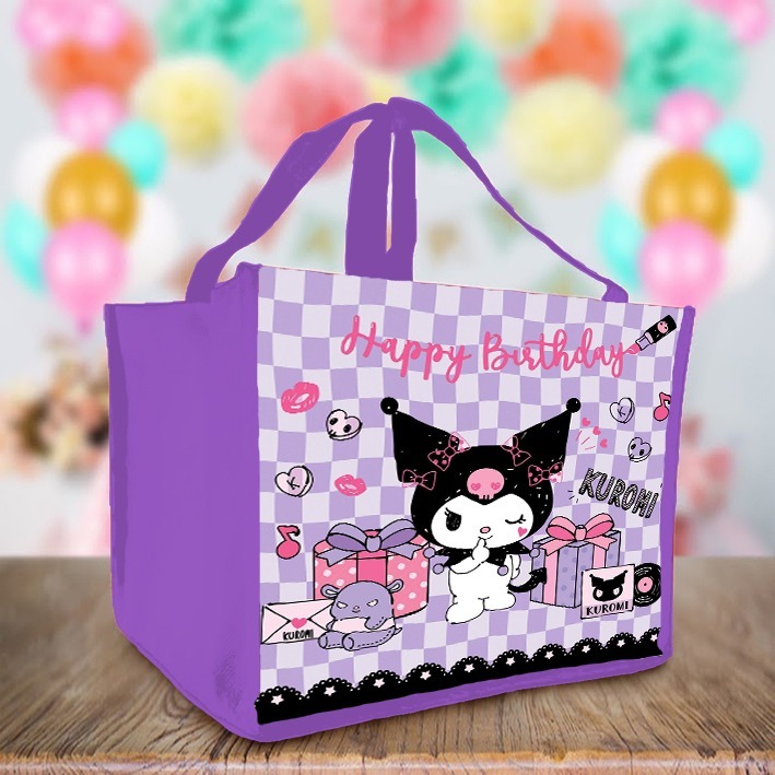 

Tas Souvenir Ultah Gambar KUROMI 02 Goodie Bag Cute Anak